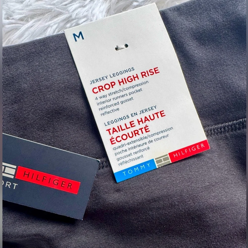 Tommy Hilfiger Crop High Rise Leggings Medium - Picture 3 of 4